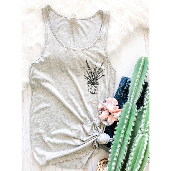 Embrace Messy Hair Graphic Tank Top - Picture 4 of 6